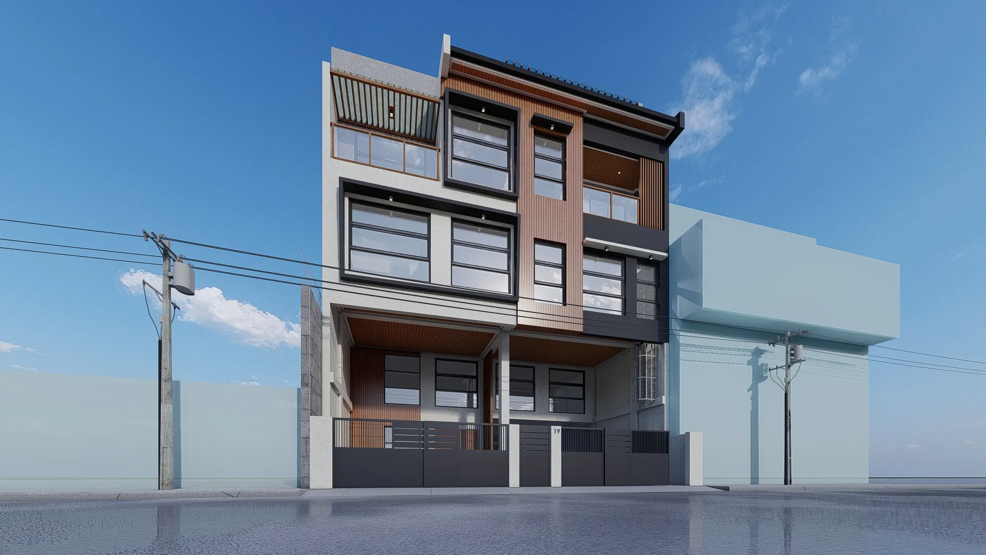 PROPOSED THREE-STOREY WITH MEZZANINE RESIDENCE - View 2
